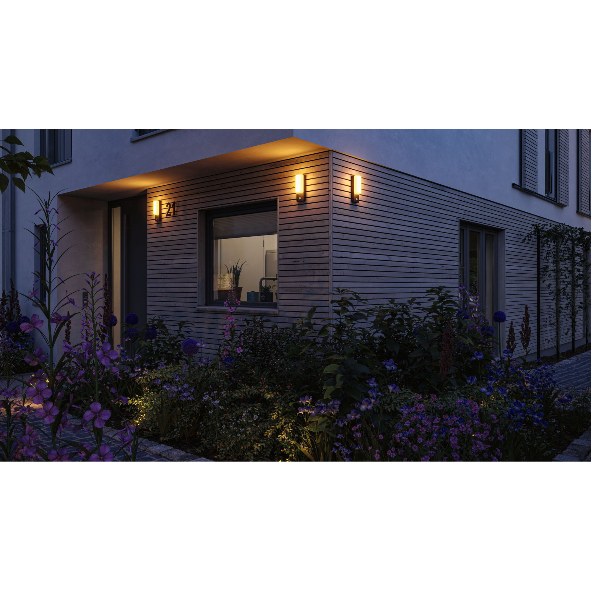 Fasadbelysning LED Paulmann Bonnie Seawater Resistant med Skymningsstyrd rörelsedetektor IP44 230V