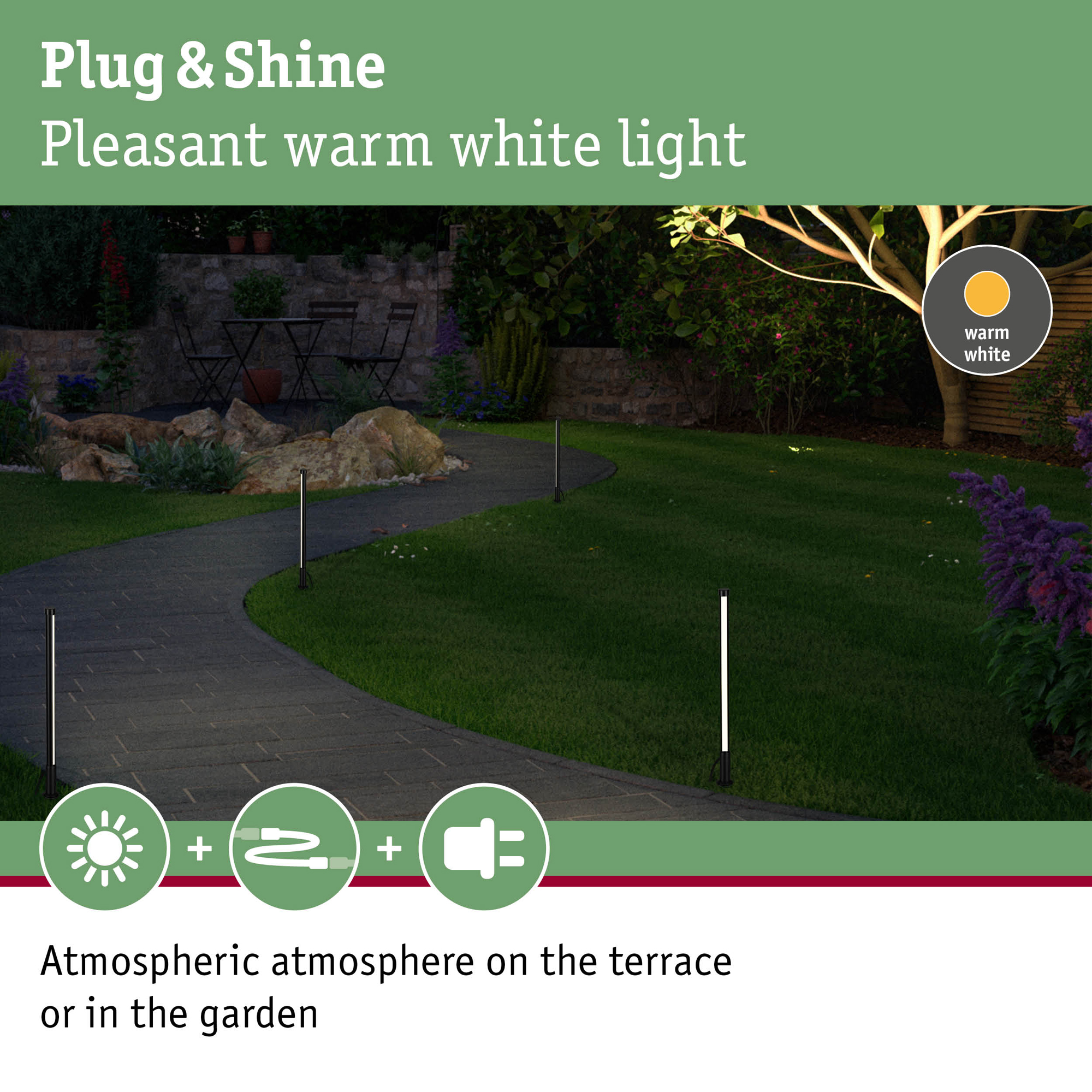Pollare LED Paulmann Pin Plug & Shine IP44 24V