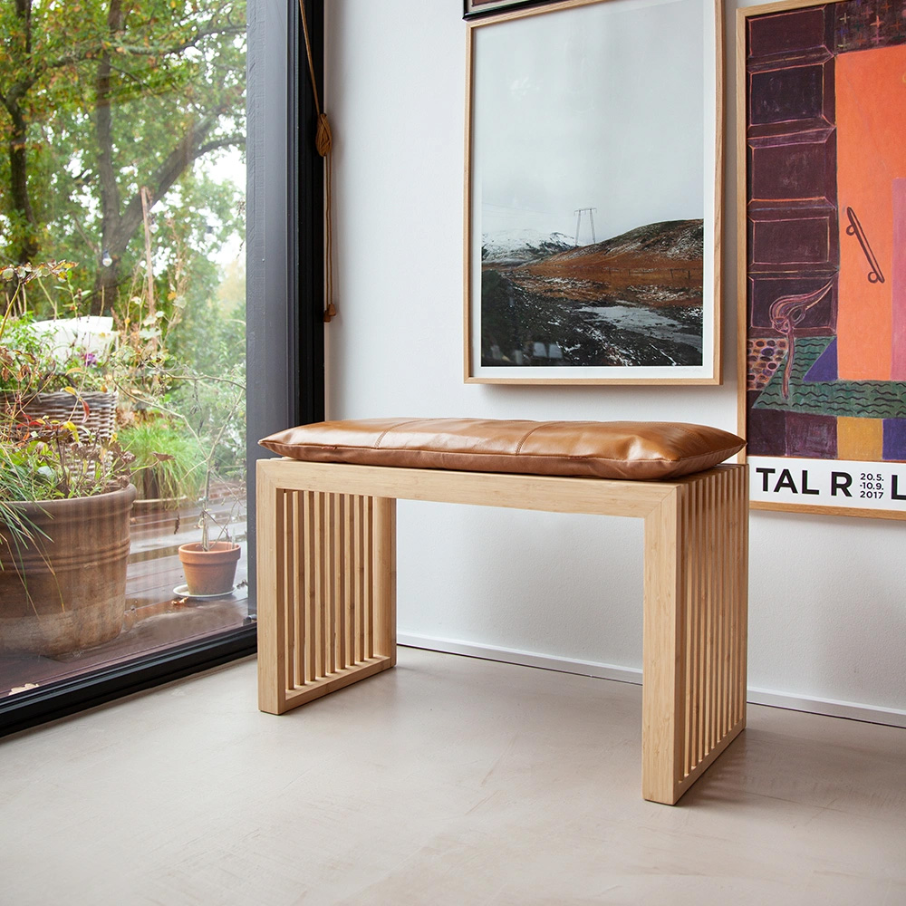 Bänk Cinas Rib Bambu 2-sits