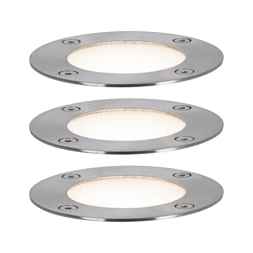 LED Infälld Markbelysning Paulmann Plug & Shine Smart Home Zigbee 3.0 Floor Profil IP67 RGBW+ 3,7W 3-pack