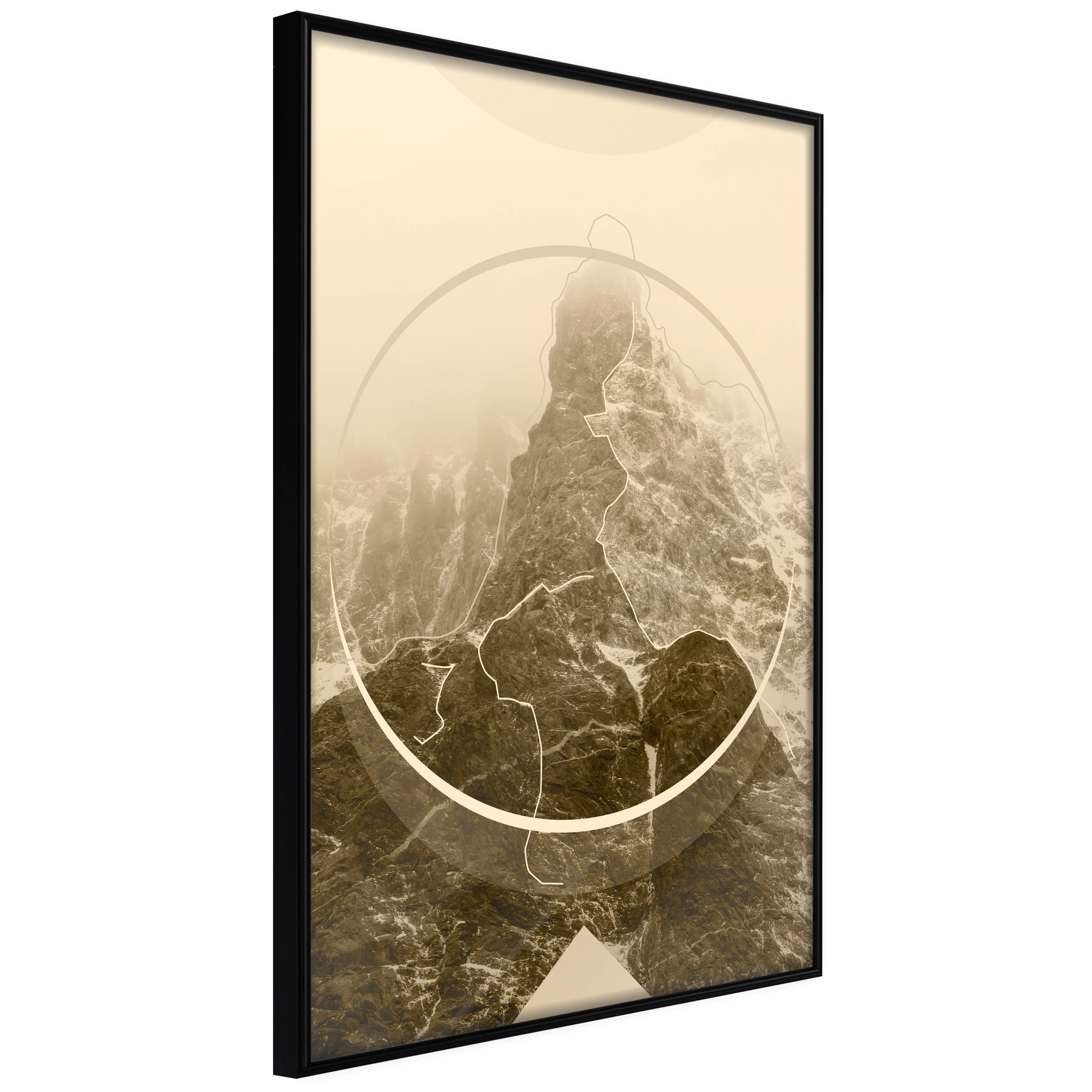 Affisch - Power of the Mountains [Poster] 40x60 Svart ram, 40x60 cm