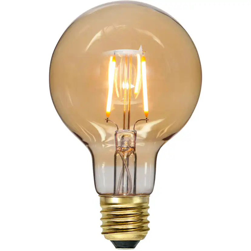 LED-Lampa Star Trading E27 G80 80lm Amber för Belysning