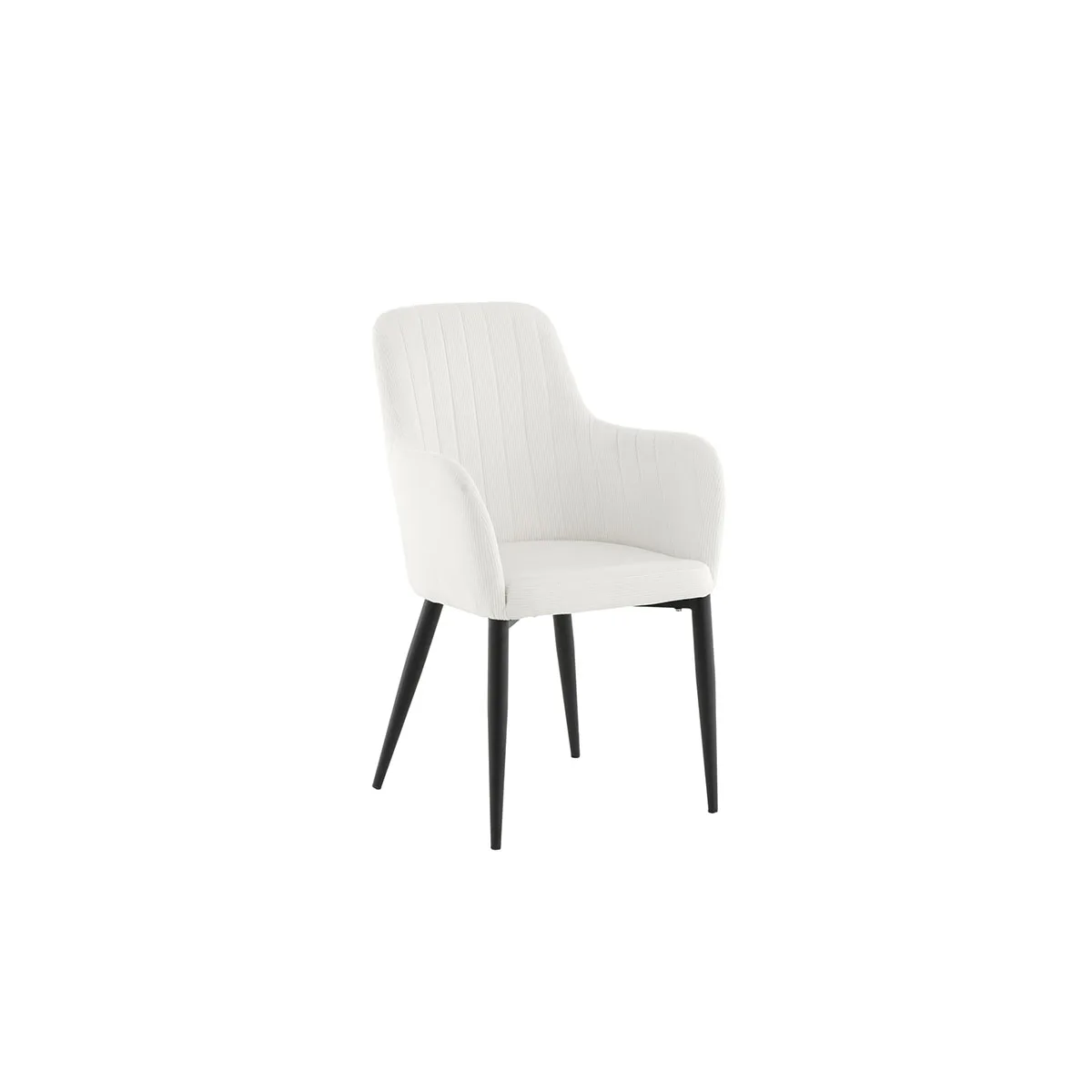 Comfort Dining Chair - Black Legs / Beige Cordutoy Vit