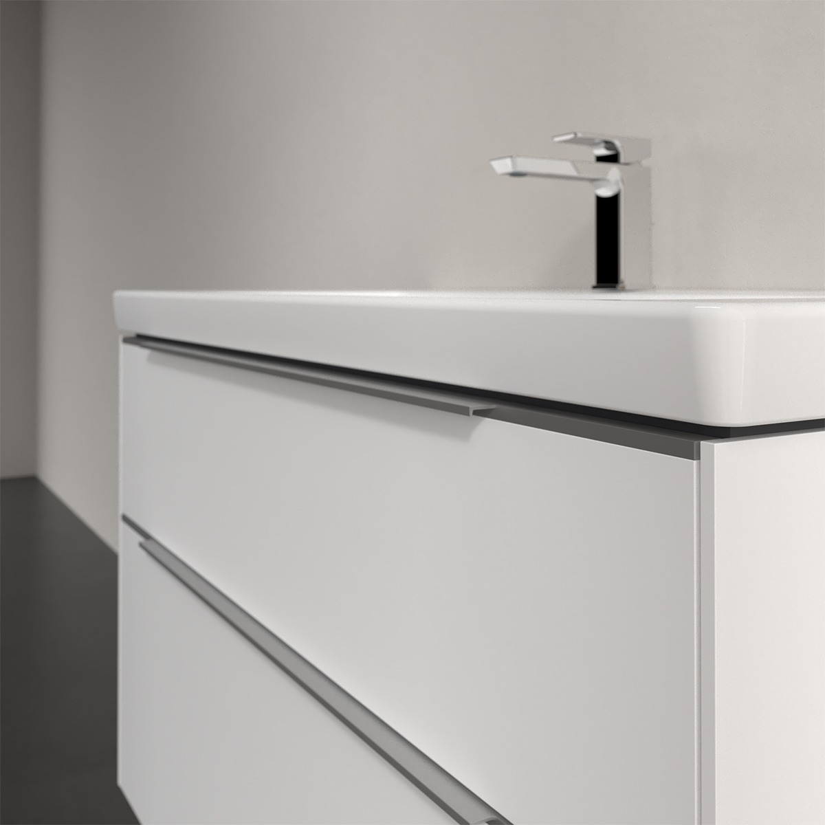 Tvättställsskåp Villeroy & Boch Subway 3.0 med 2 Lådor