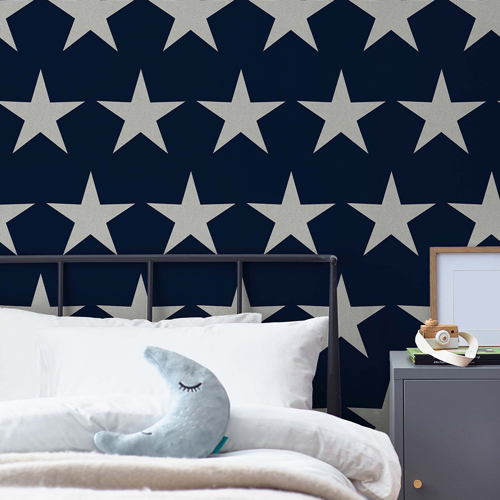Tapet NEXT Stars Navy Blue