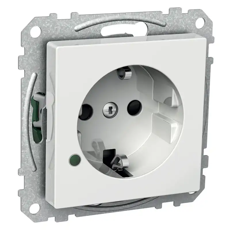 Vägguttag Schneider Electric Exxact med LED-indikering