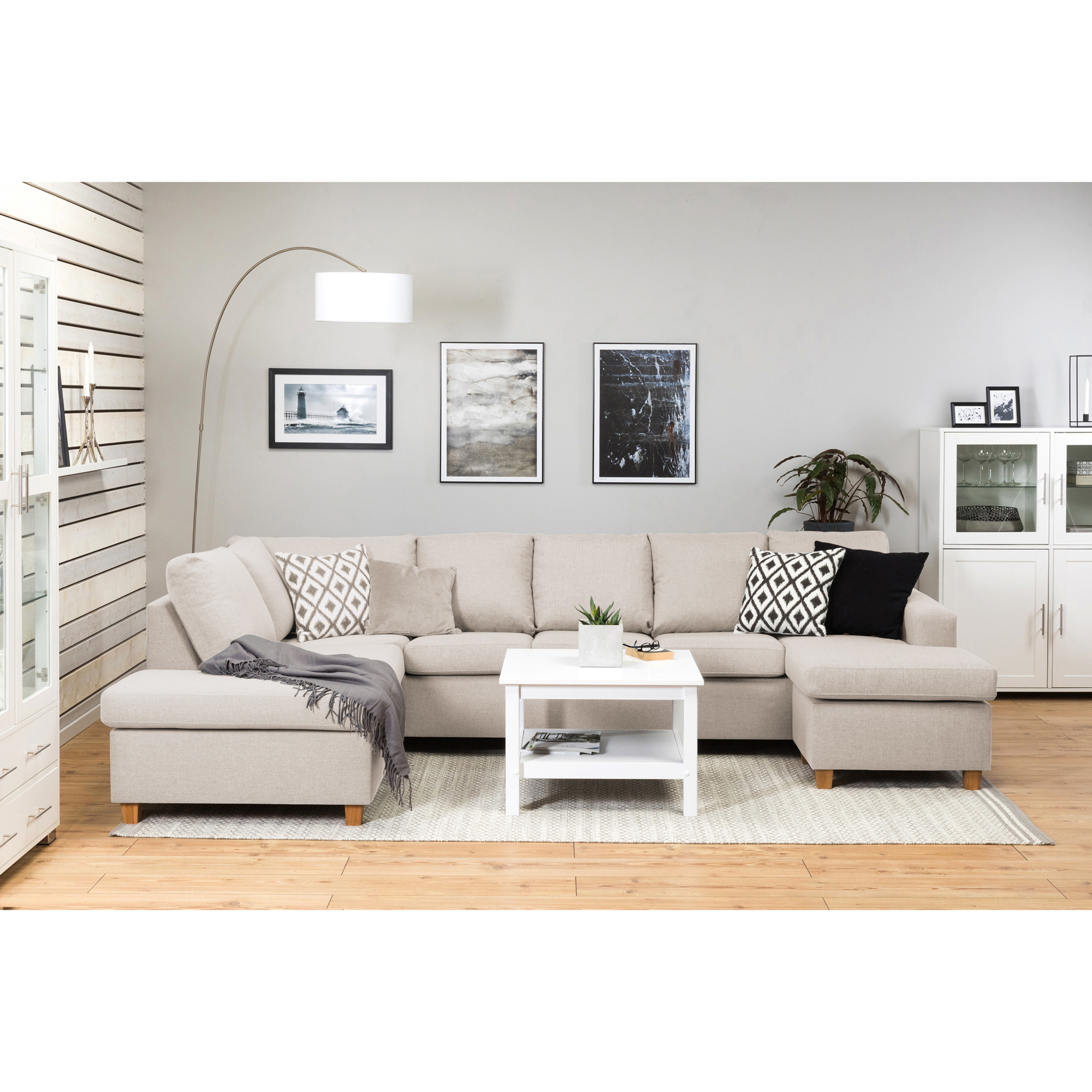 5-sitssoffa Basic Home Crazy U-formad med Divan och Schäslong XL 300 cm