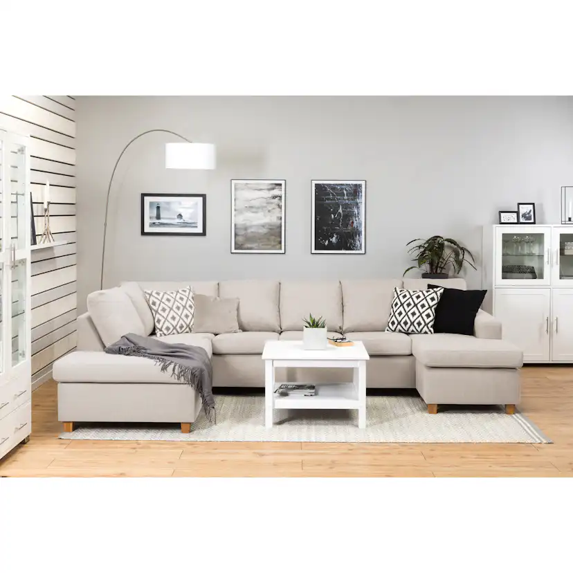 5-sitssoffa Basic Home Crazy U-formad med Divan och Schäslong XL 300 cm