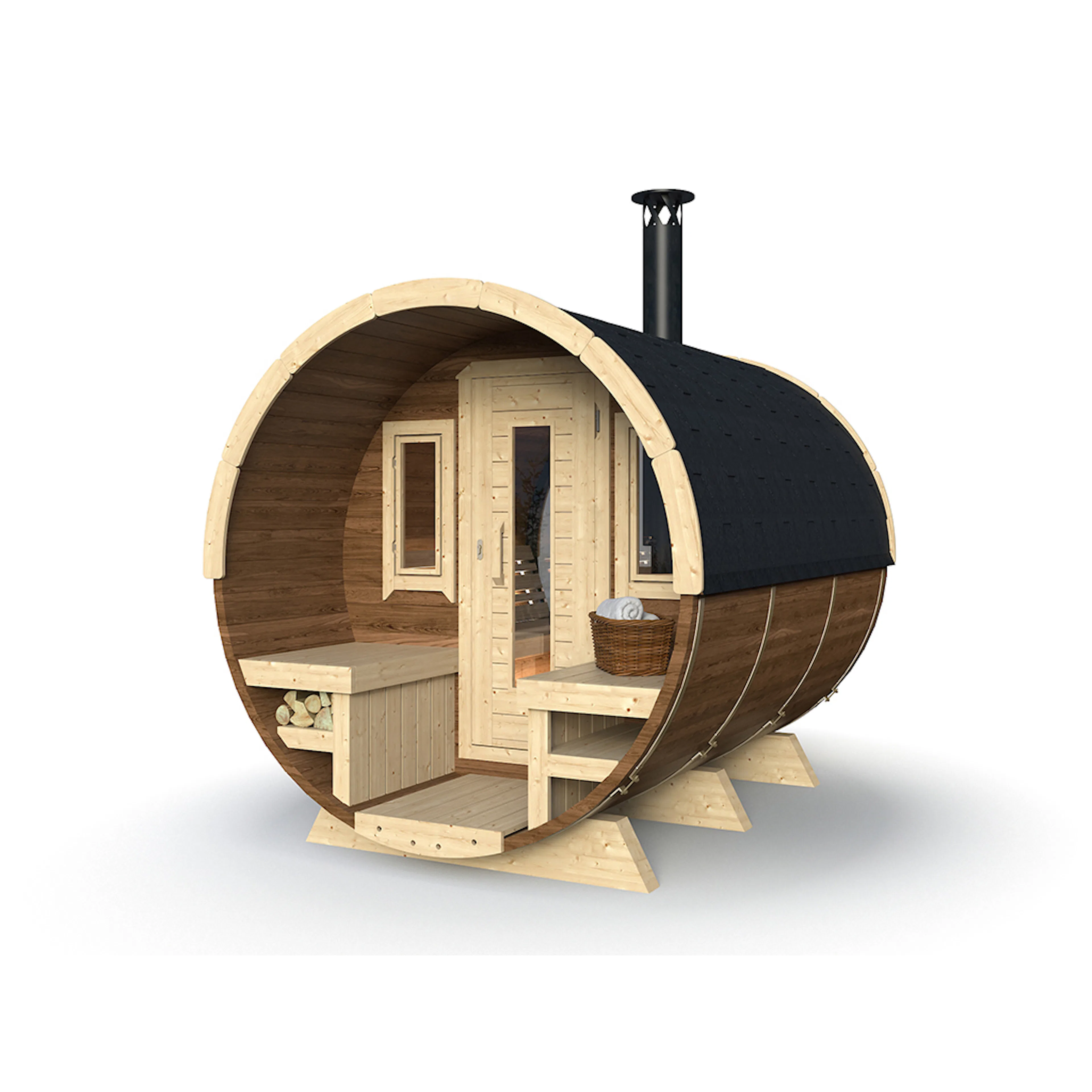 Bastutunna Nordkapp.NU PANORAMA Thermowood Omålad