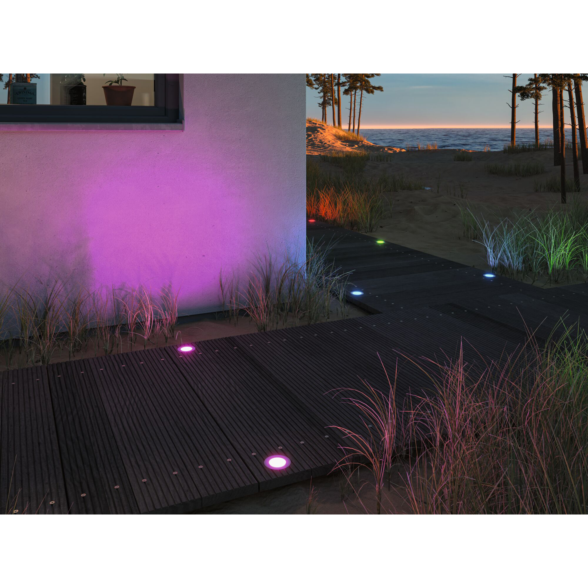LED Infälld Markbelysning Paulmann Plug & Shine Smart Home Zigbee 3.0 Floor Profil IP67 RGBW+ 2W
