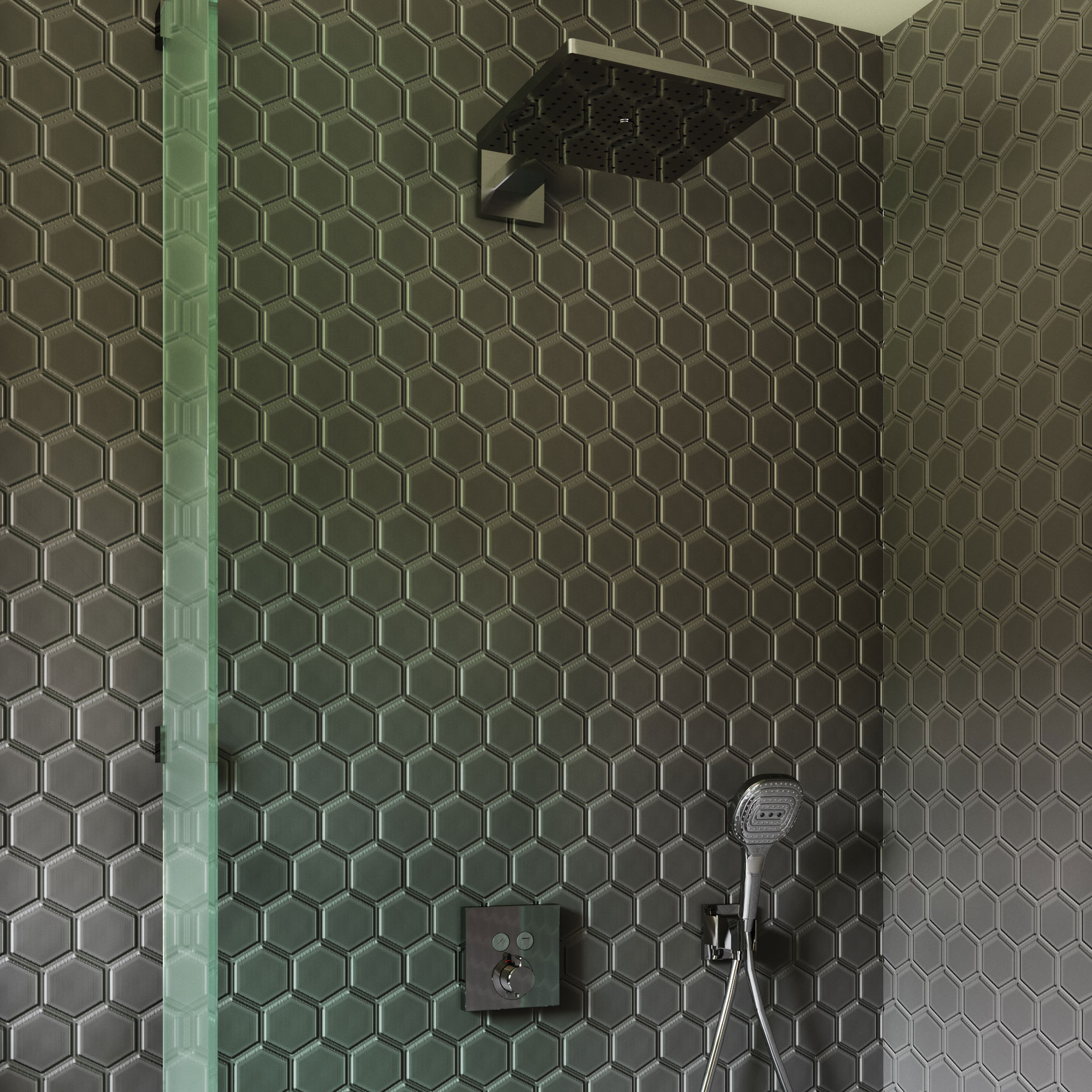 Inbyggnadspaket Dusch Hansgrohe Raindance E Select Takdusch: Vägganslutning
