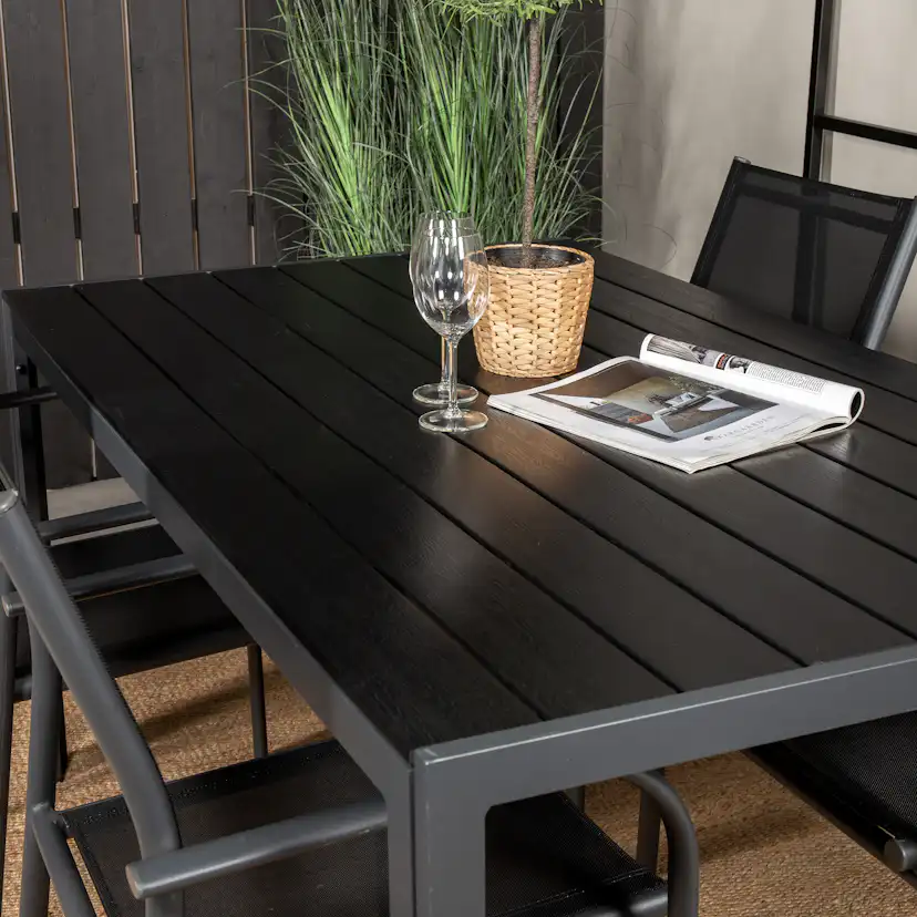 Matgrupp Utomhus Venture Home Bront 150 med 4 Siri Trädgårdsstolar