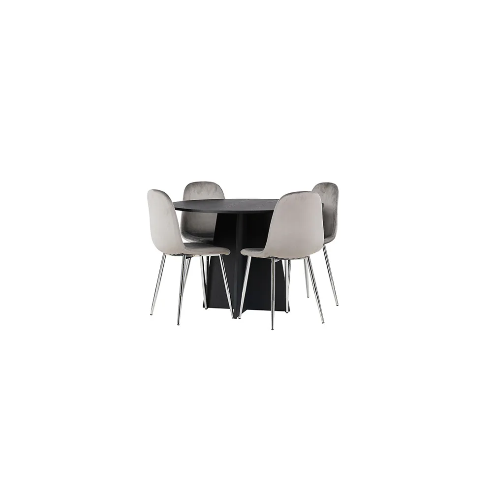 Matgrupp Venture Home Bootcut Ø110 cm med 4 st Eva stolar