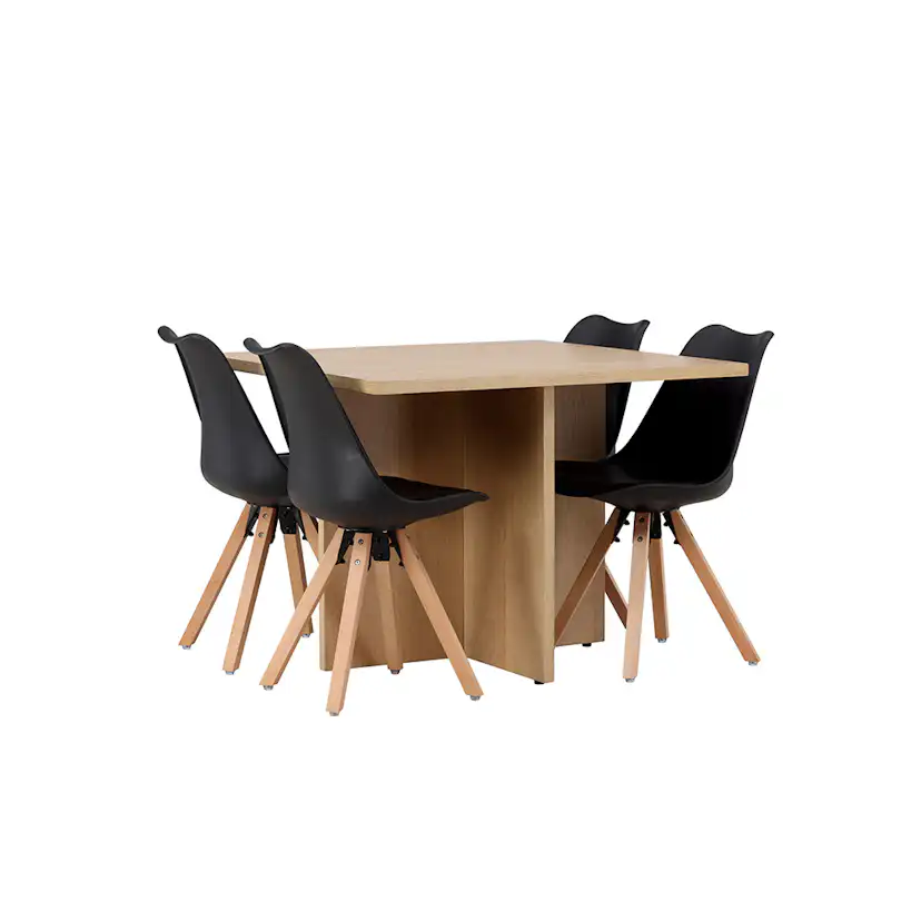Matgrupp Venture Home Leo med 4 Zeno Stolar