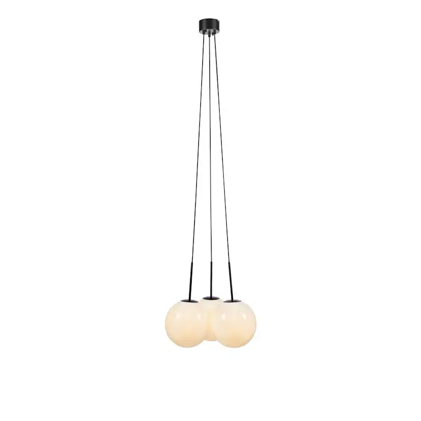 DIONE Pendel Rund 3L Vit/Svart Svart