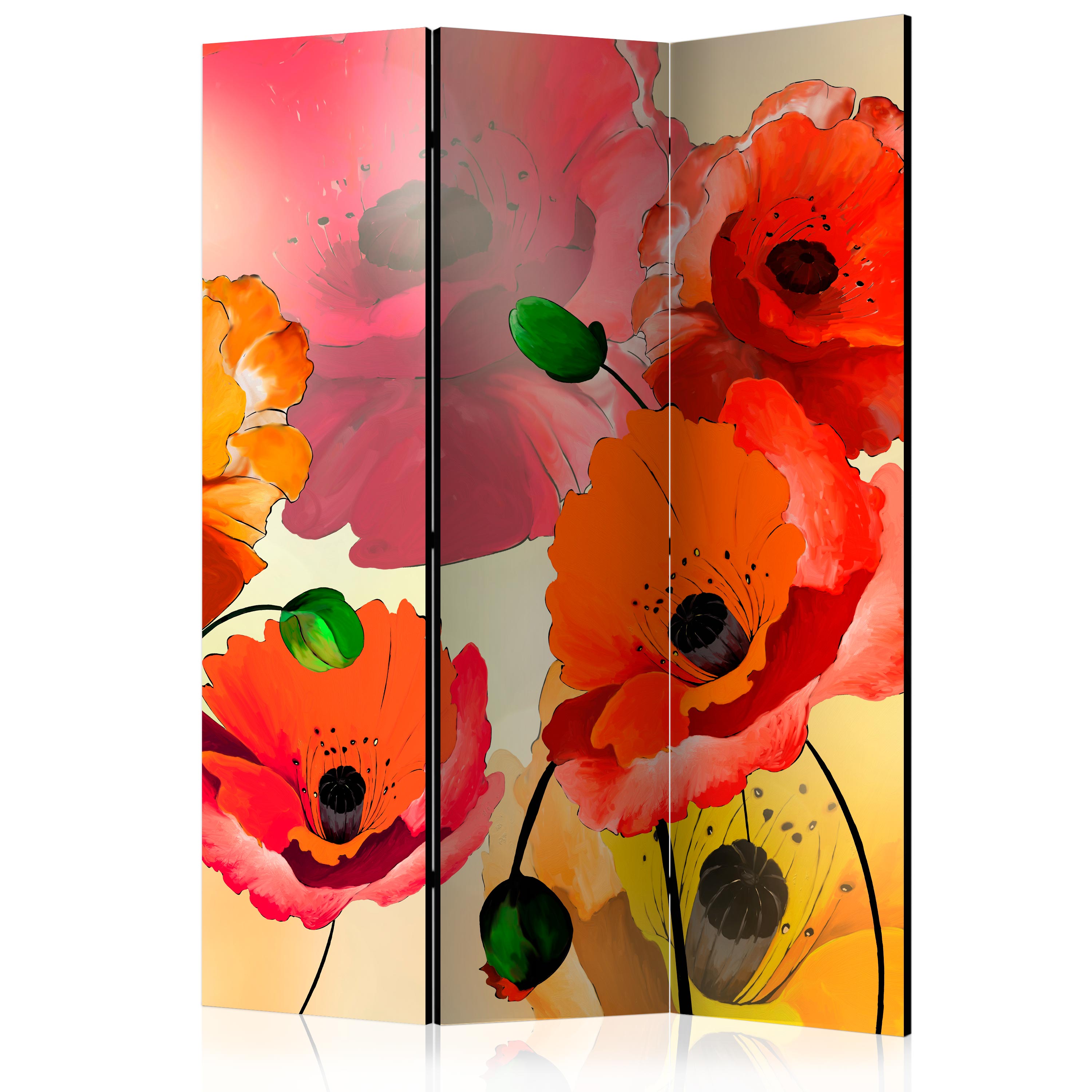 Rumsavdelare Skärmvägg Arkiio Velvet Poppies Motiv 2 135x172 cm