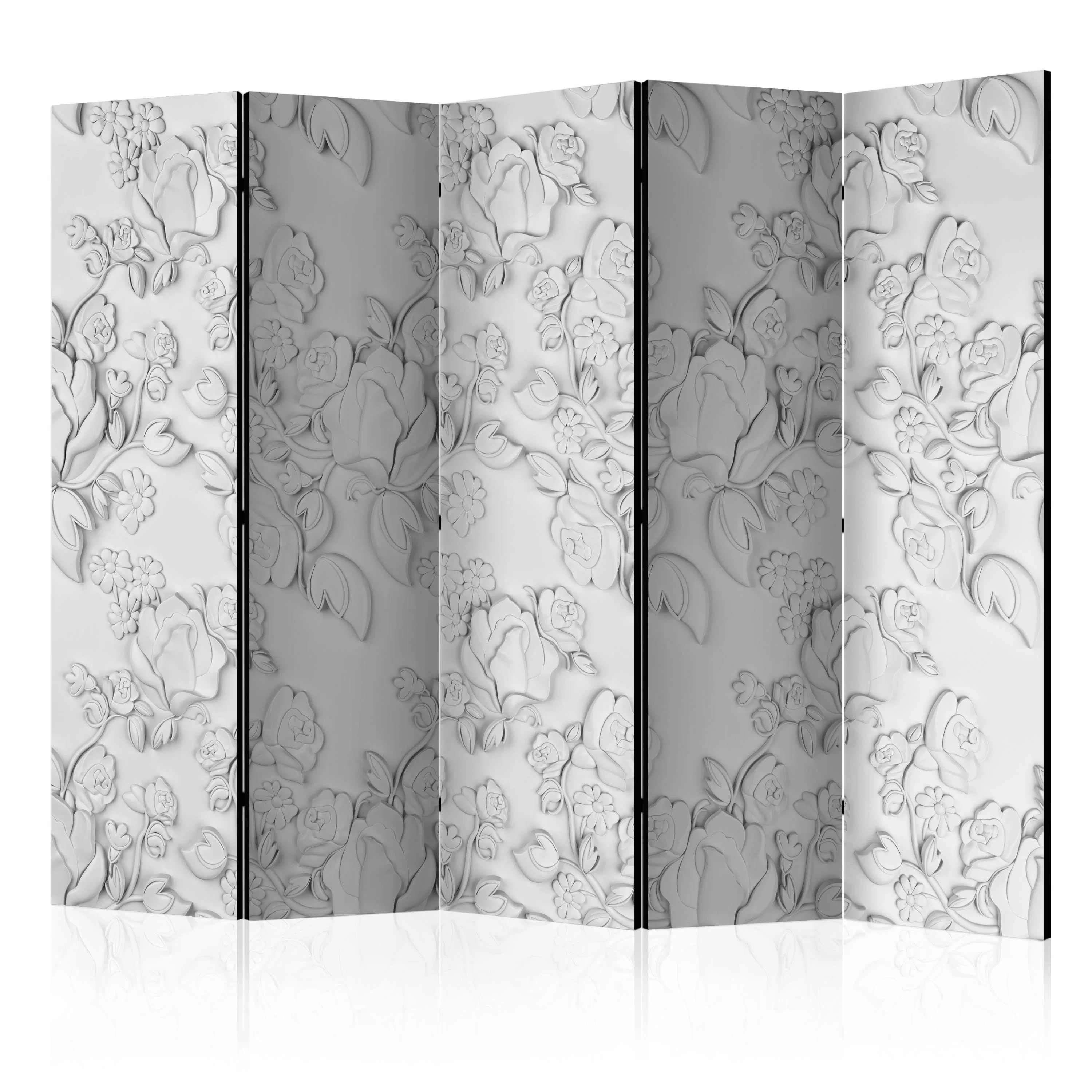 Rumsavdelare Skärmvägg Arkiio White Ornament Roses II 225x172 cm
