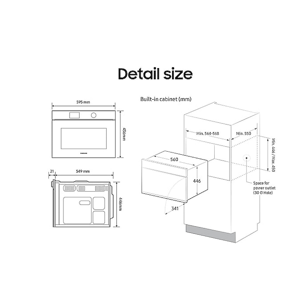 Mikrovågsugn Samsung NQ5B5713GBK Series 5 Smart Cooking 50L Svart