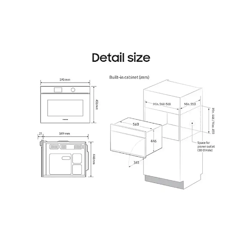 Mikrovågsugn Samsung NQ5B5713GBK Series 5 Smart Cooking 50L Svart