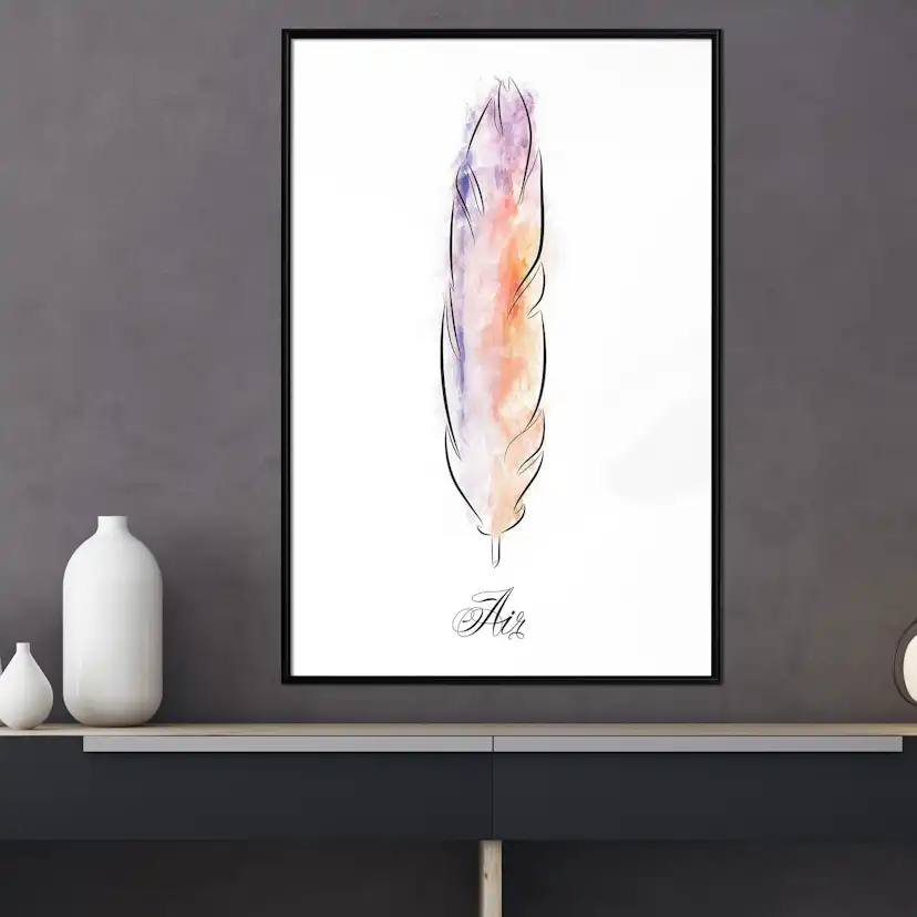Poster Artgeist Affisch Colourful Feather