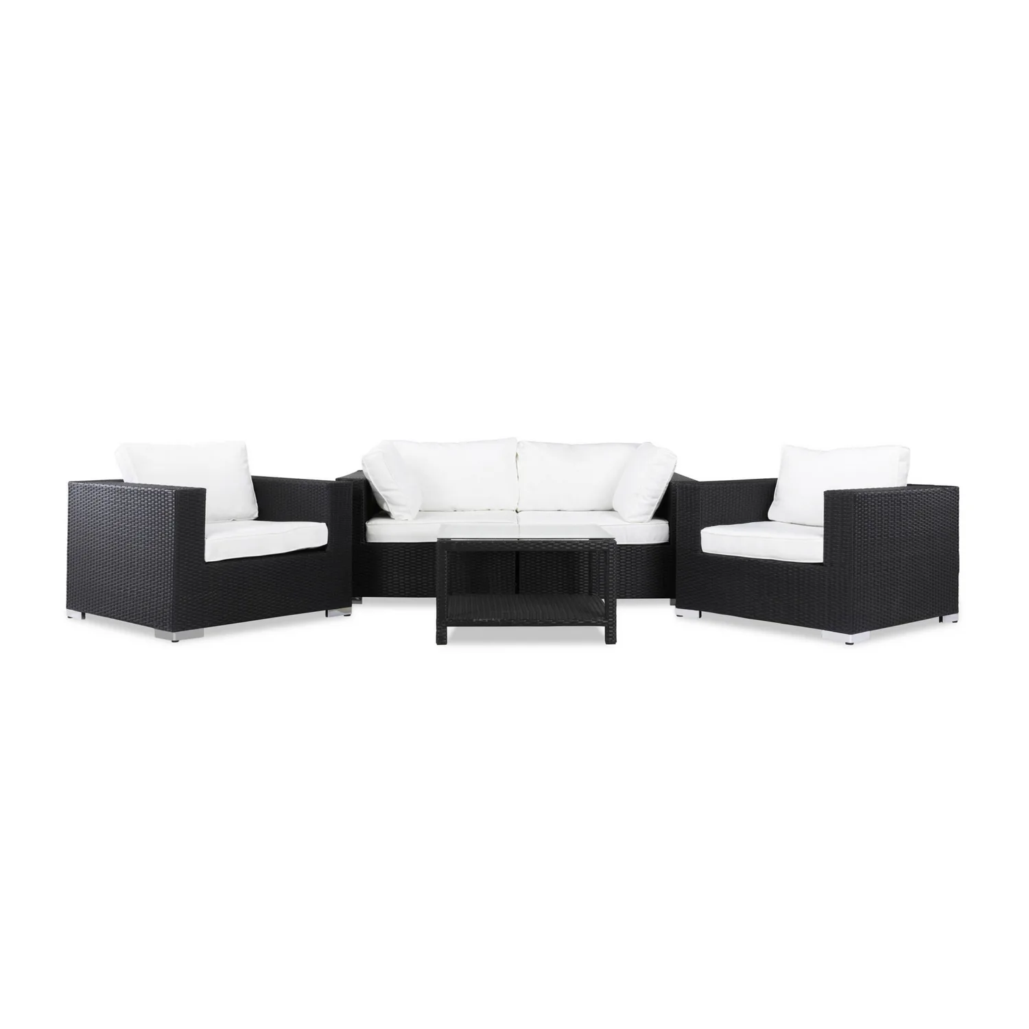 Loungegrupp Comfort Garden Bahamas 4-sits med 2 Fåtöljer och Bord 75x75 Utomhus