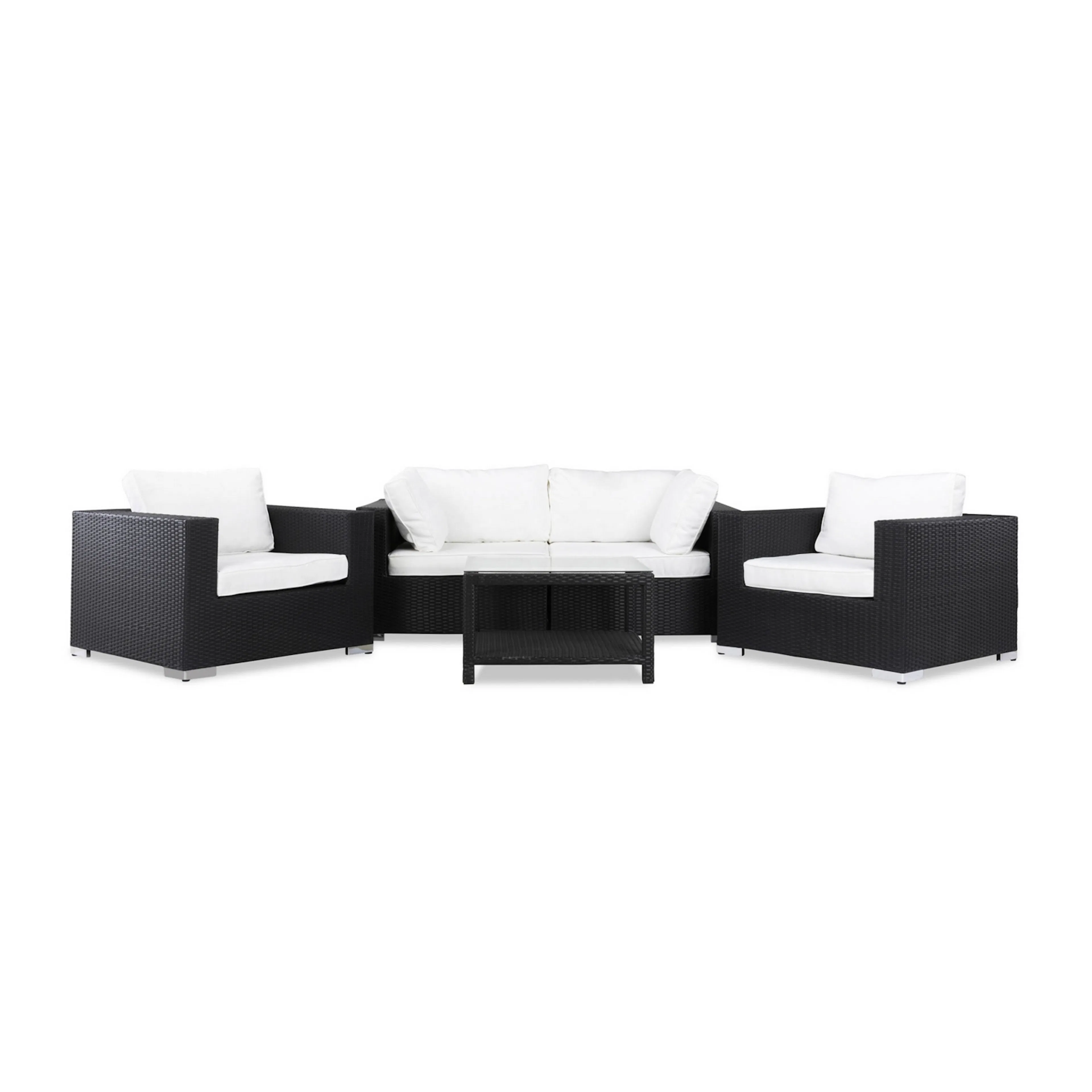 Loungegrupp Comfort Garden Bahamas 4-sits med 2 Fåtöljer och Bord 75x75 Utomhus