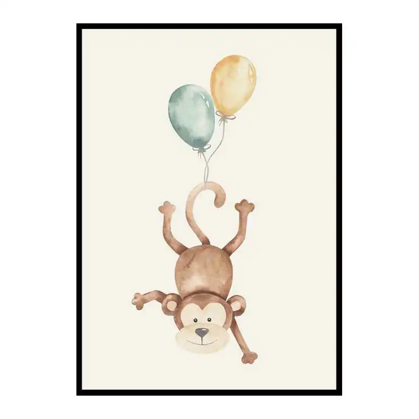 Poster Gallerix Monkey Balloons