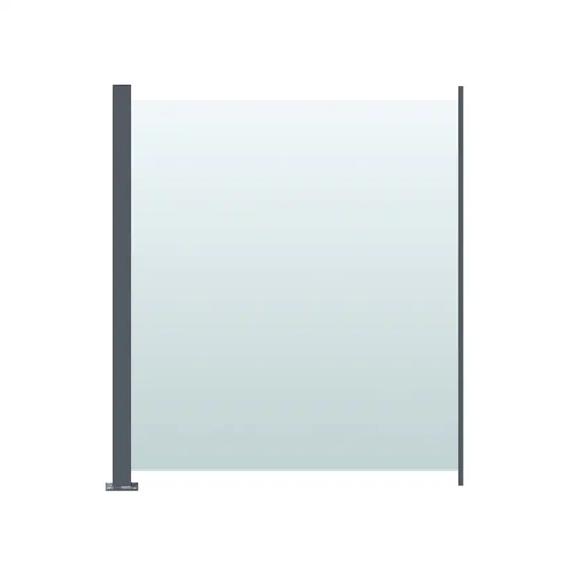 Glasräcke Hortus Klarglas Inkl Modul & Stolpe 90 x 100 cm