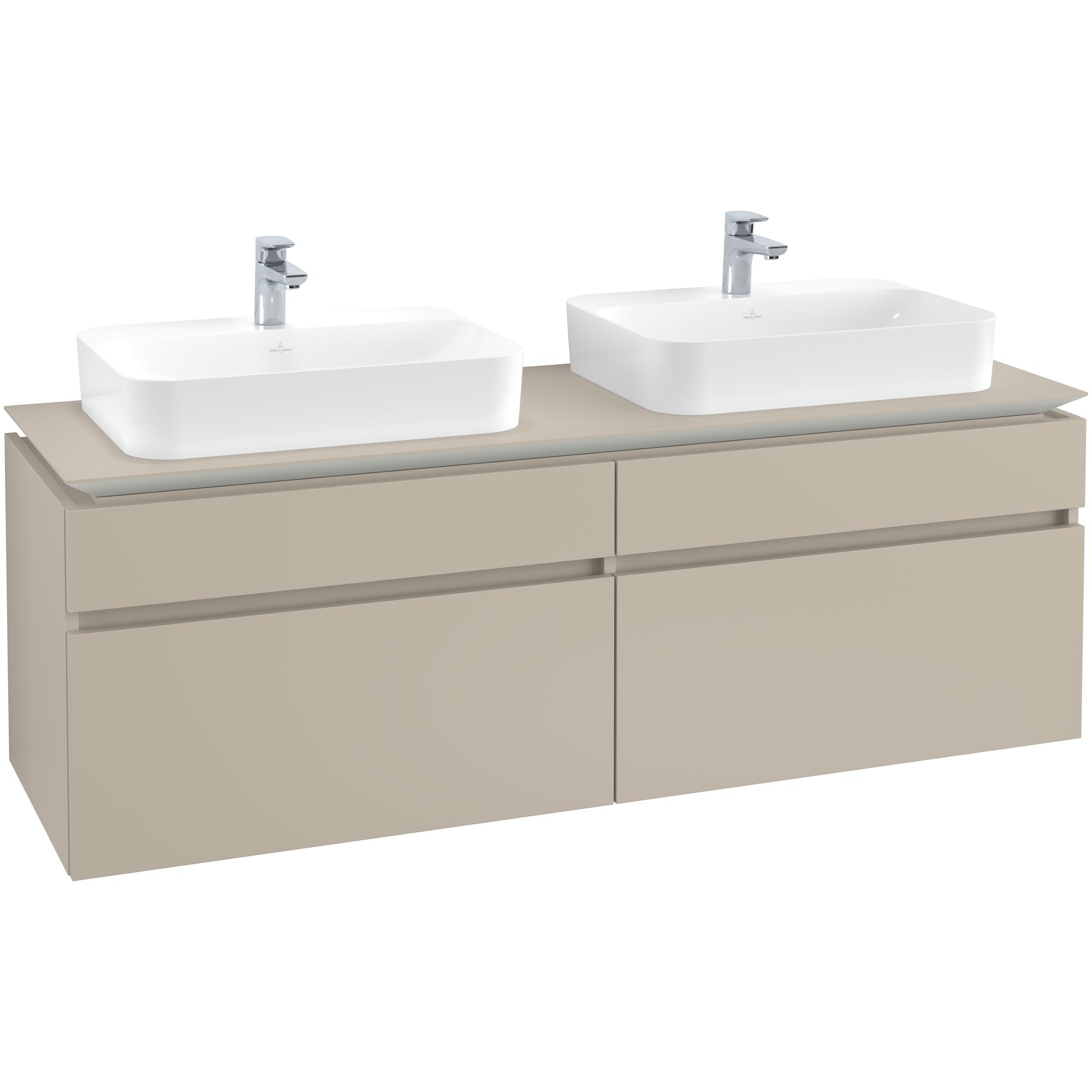 Tvättställsskåp Villeroy & Boch Legato 1600 med 4 Lådor för Två Ytmonterade Tvättställ från Finion & Memento