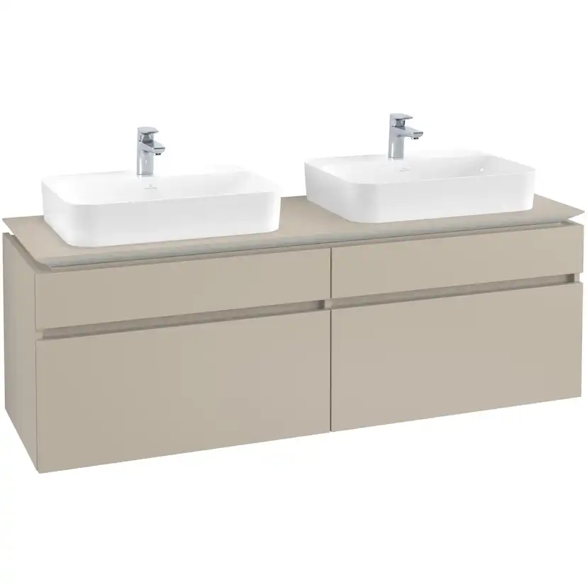 Tvättställsskåp Villeroy & Boch Legato 1600 med 4 Lådor för Två Ytmonterade Tvättställ från Finion & Memento