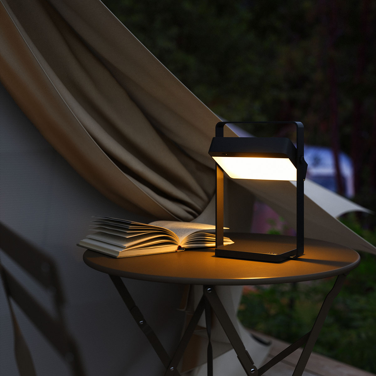 Saulio Solar | Uppladdningsbar Lampa | Svart Svart