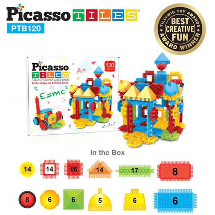 Byggbitar Picasso Tiles Bristle Blocks 120 Bitar