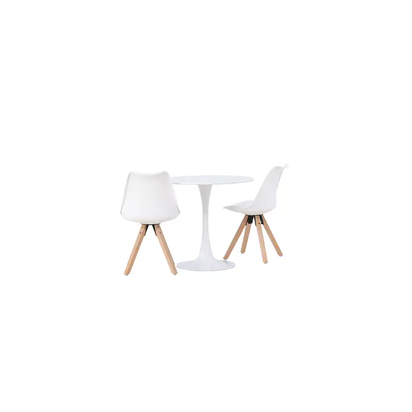 Matgrupp Venture Home Hamden Ø80 cm med 2 st Zeno stolar