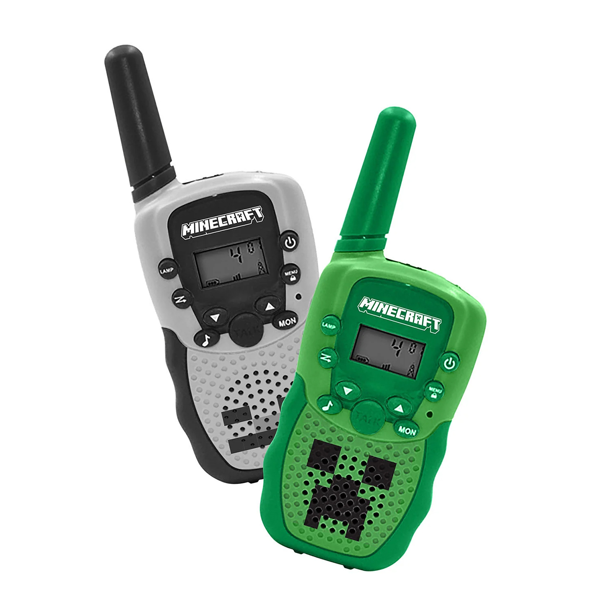 Digital Walkie Talkie MINECRAFT Barnradio med LCD-skärm och Ficklampa