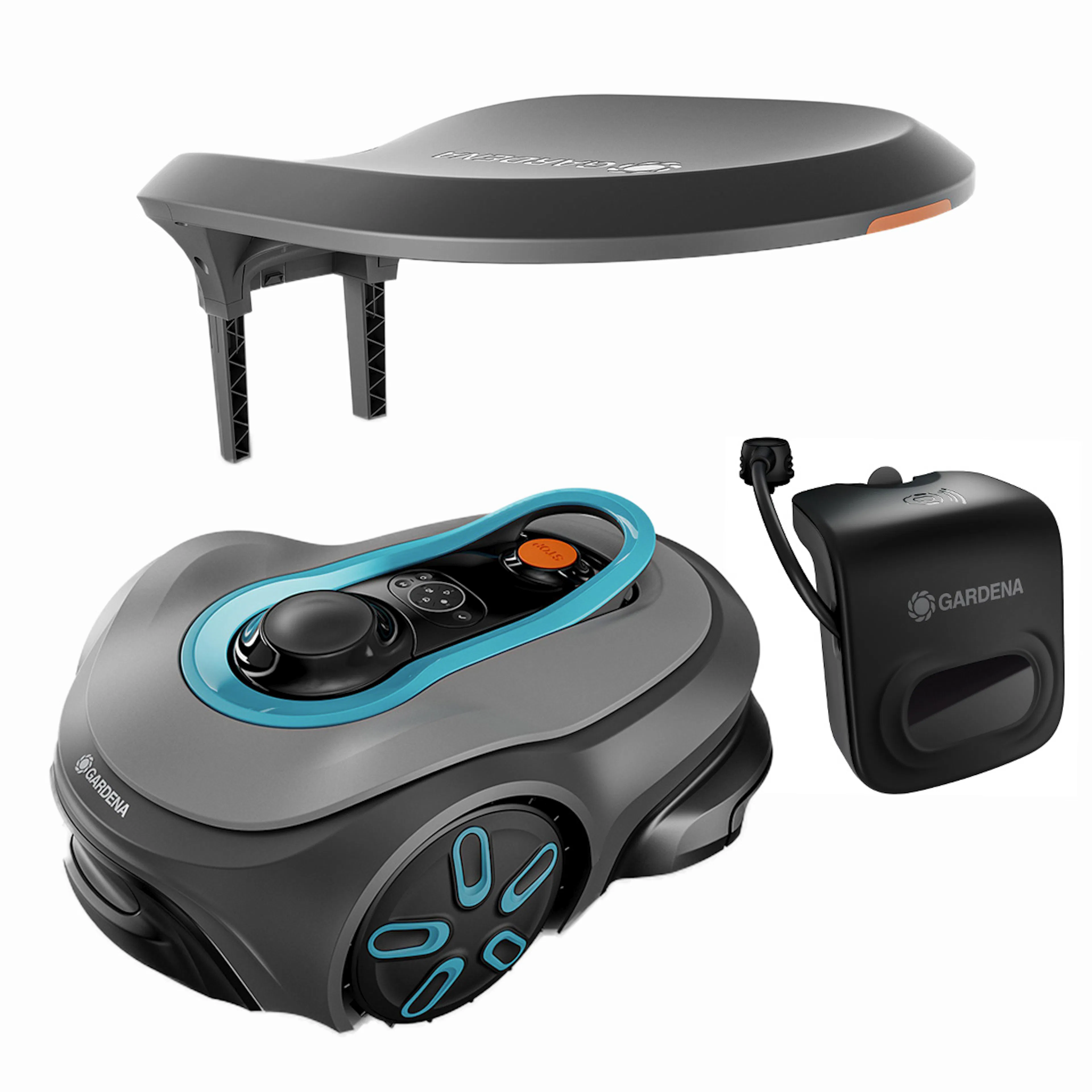 Robotgräsklippare Gardena Smart Sileno Free 900 Utan Slinga Paket Med Robothus & Antikollisionsradar
