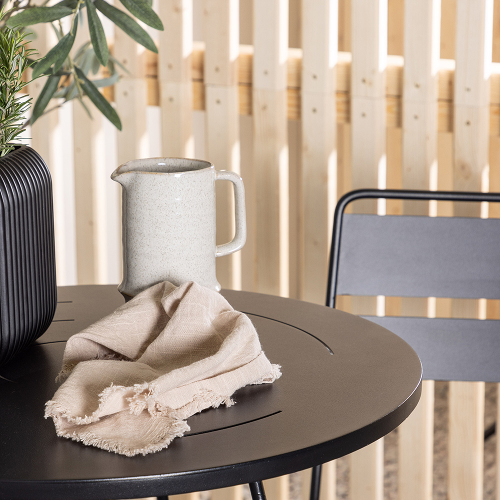 Bacong Cafetable Stål - Black / Round ø60** +Lina Dining Cha Svart