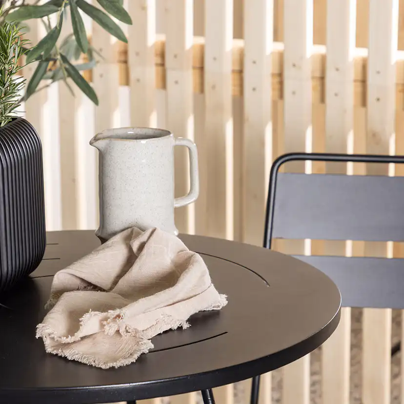 Bacong Cafetable Stål - Black / Round ø60** +Lina Dining Cha Svart