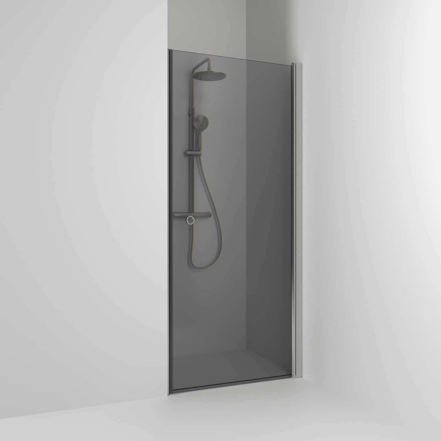 Enisch Rak Skoga HG Ma/Rö 70 Profil: Alu matt, Rökglas, 663x1980 mm