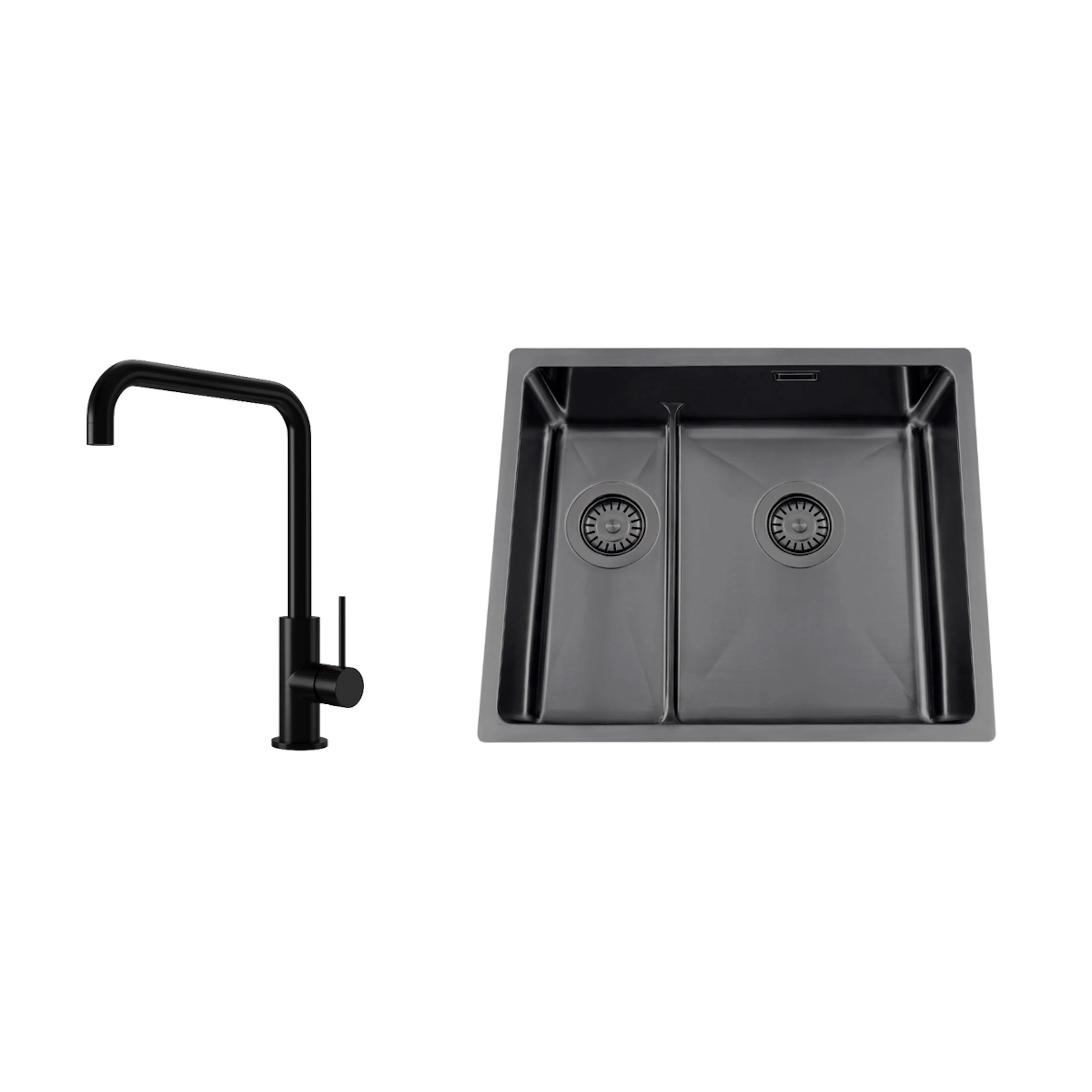 Diskho Nordic Tech Titan 53 KHX Nickel med Köksblandare Steel Mood Shadow
