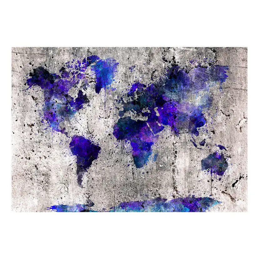 Fototapet Arkiio Självhäftande World Map Ink Blots