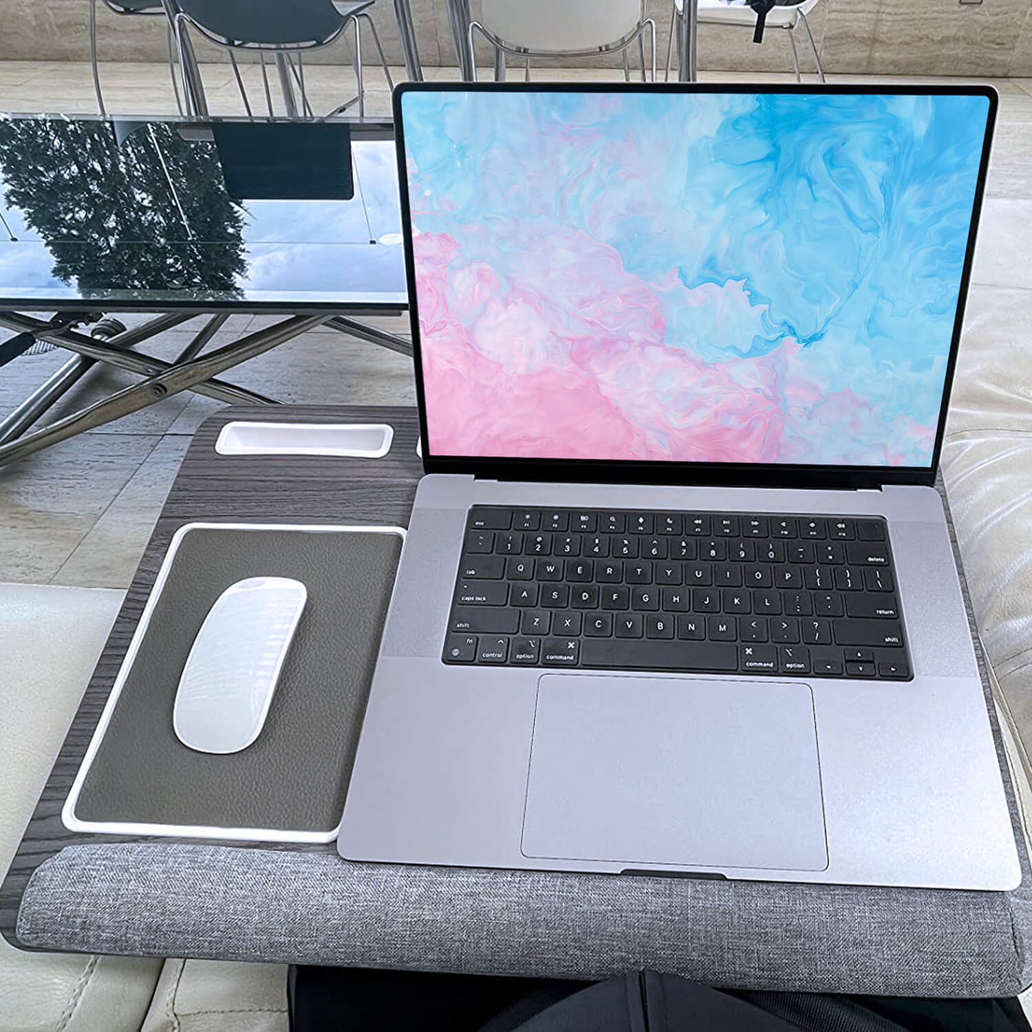 Laptopställ Desire2 för Knät Vänsterhänt Version Grå