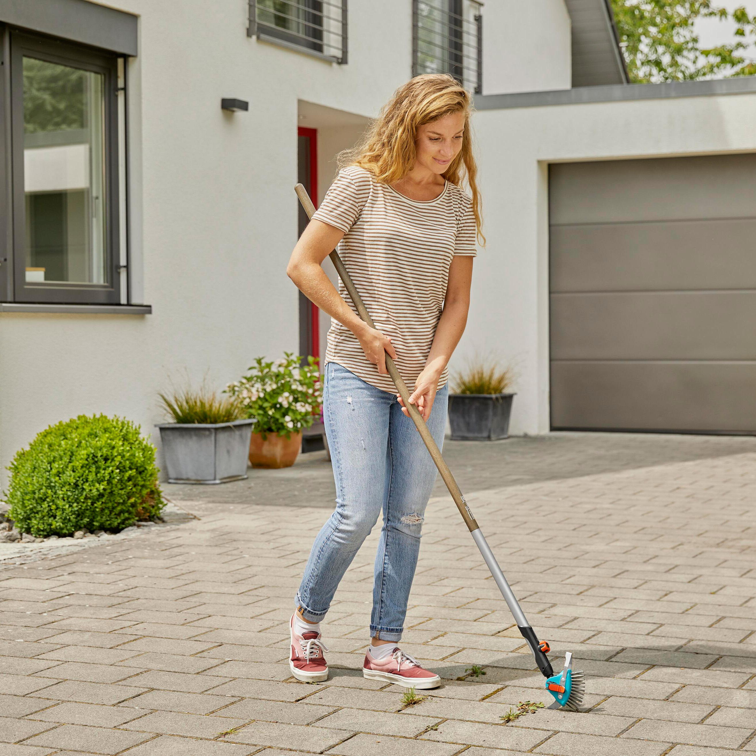 Ogräsjärn/Plattrensare/Fogborste Gardena CS 3i1