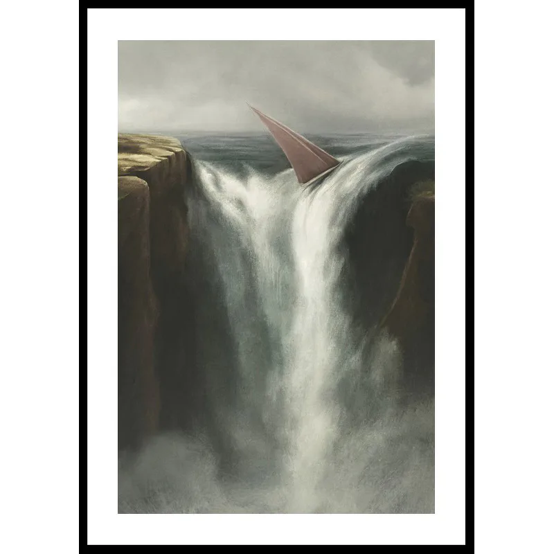 Poster Gallerix Falling Into A Waterfall