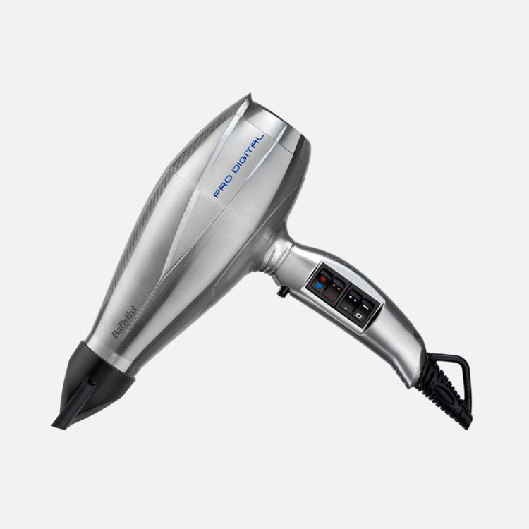Hårfön BaByliss Pro Digital 6000E Hårtork med Diffuser & 2 Fönmunstycken