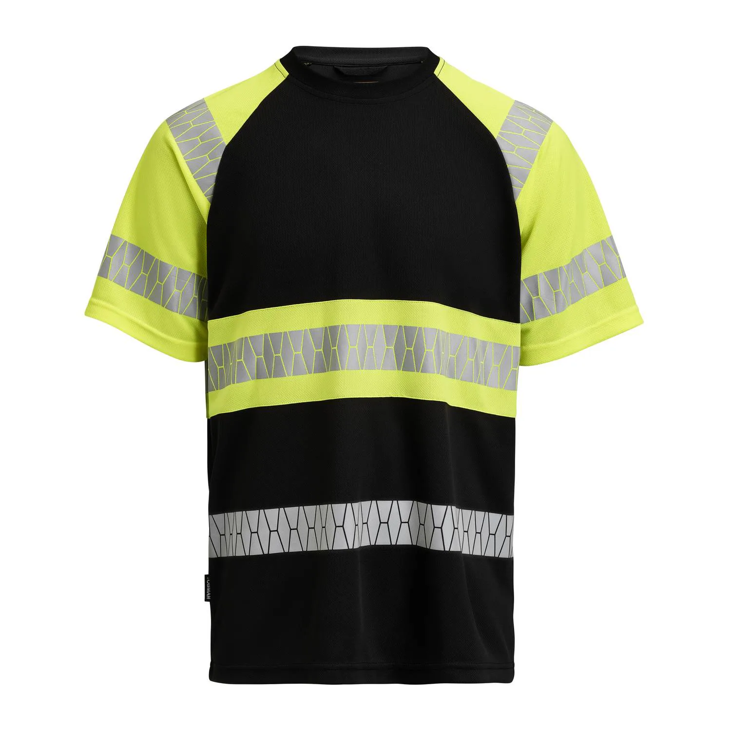 T-shirt Jobman Varsel Svart/Gul V