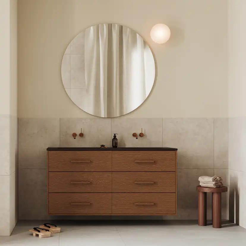 Kommod Terra Solid 120 D, Natural Oak, 6 Lådor Färg: Natural Oak, Bredd: 1200 mm