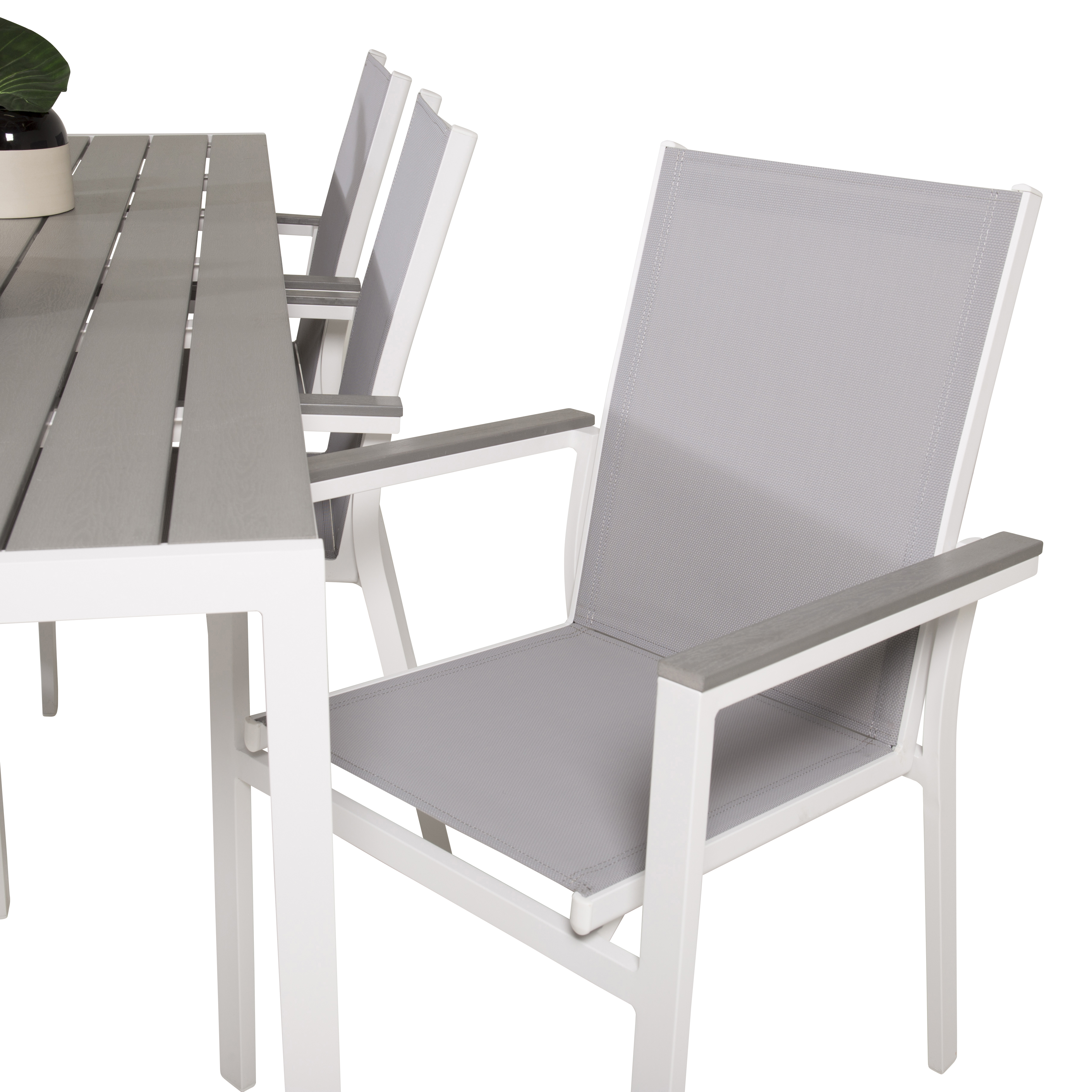 Matgrupp Utomhus Venture Home Bront 205 med 6 Pincy Trädgårdsstolar
