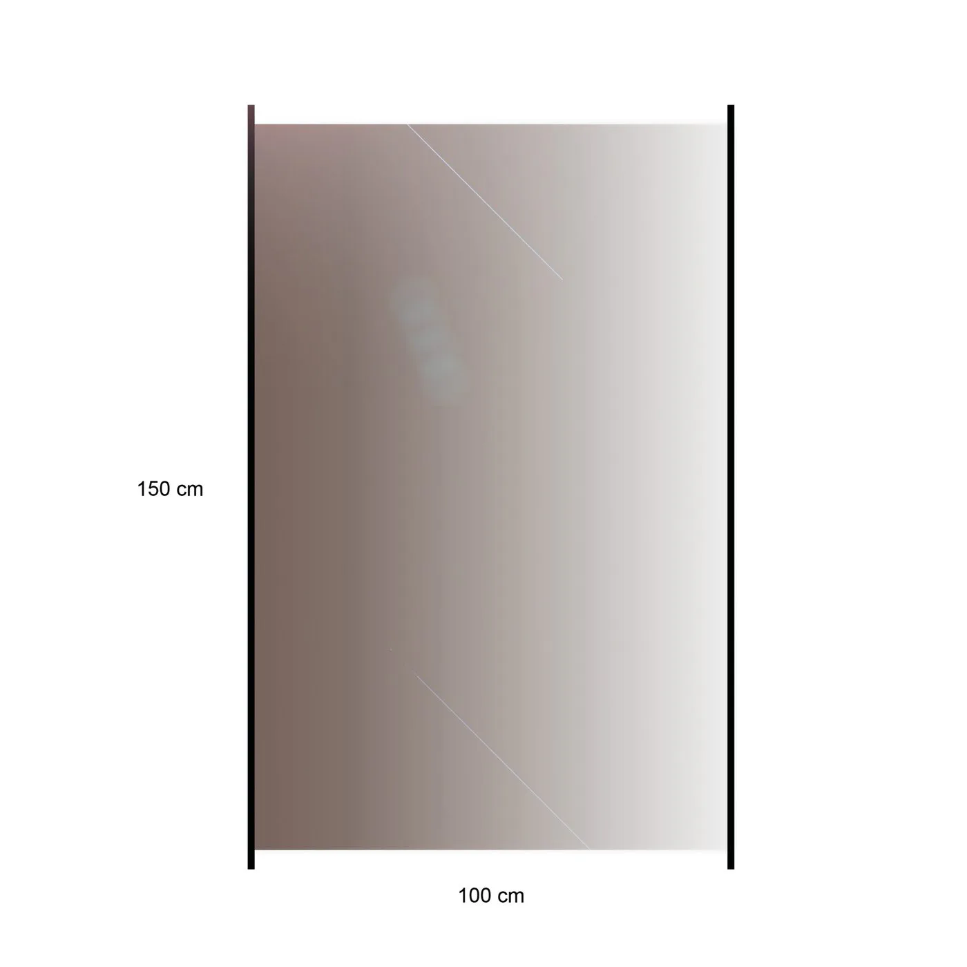Glasstaket Hortus med Aluminiumskena Rökfärgat 100x150
