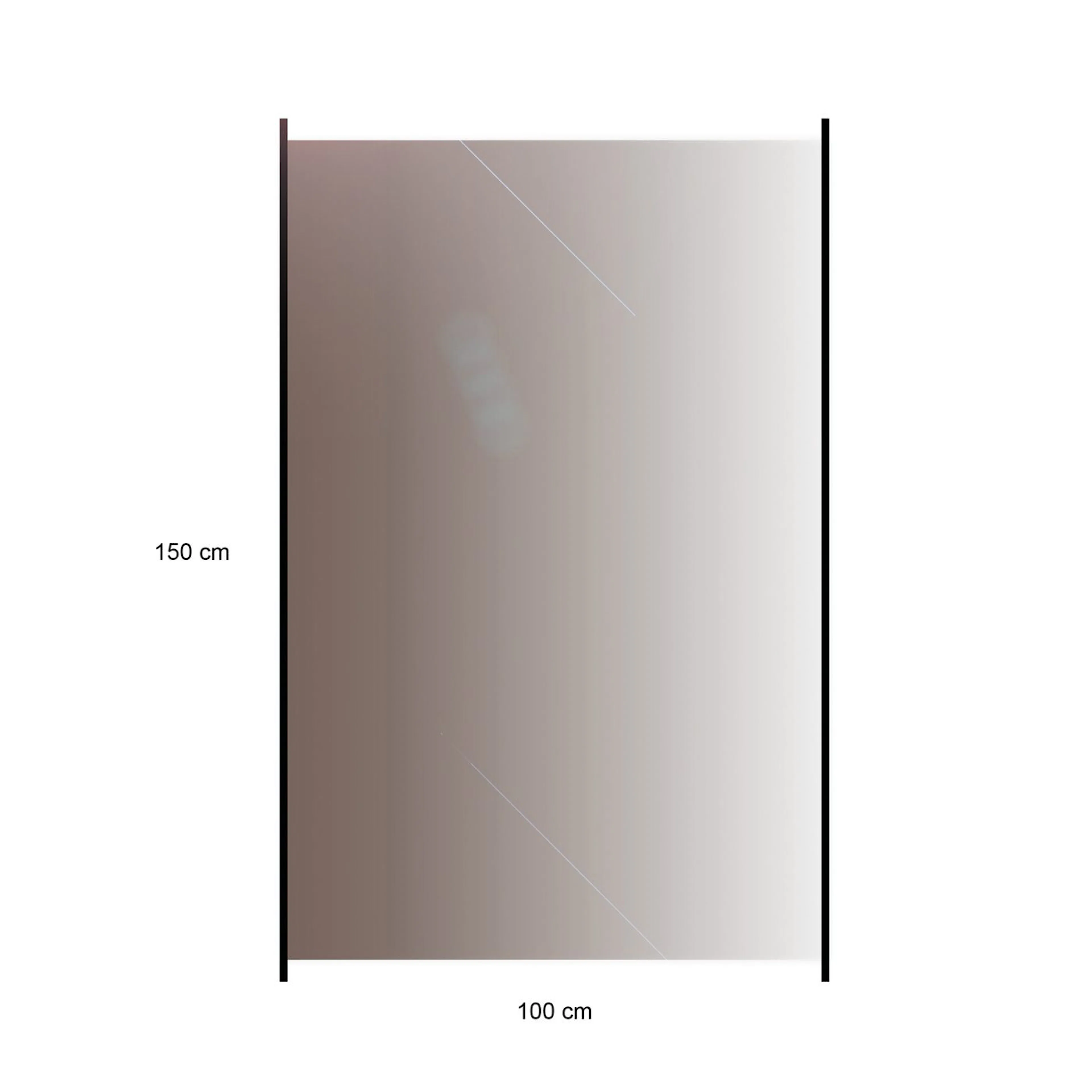 Glasstaket Hortus med Aluminiumskena Rökfärgat 100x150