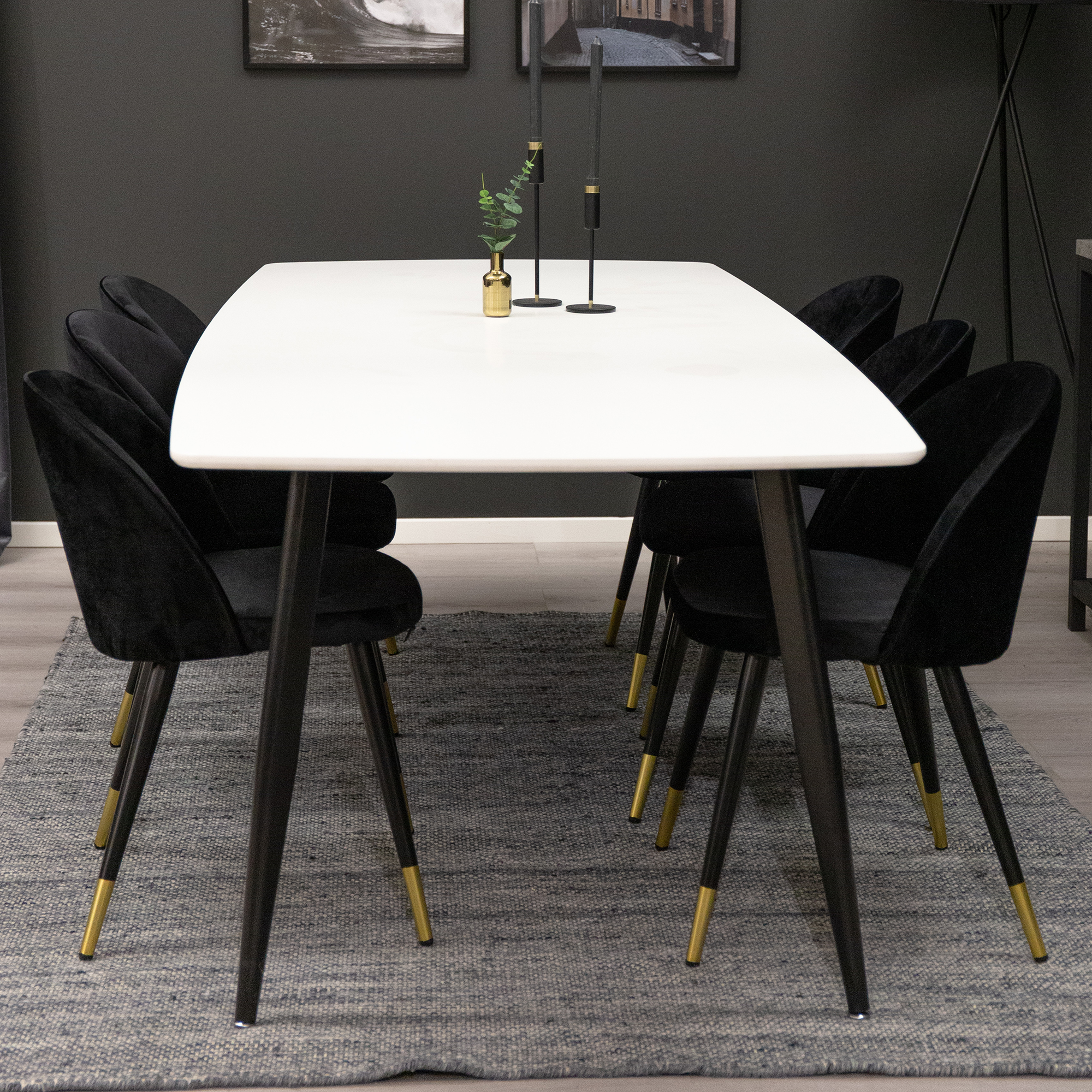 Matgrupp Venture Home Poker med 6 Valentina Stolar Sammet